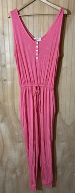 Jenny Boston Sleeveless Romper Jumpsuit Women's Size XL Stretchy Buttons BJP1412